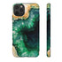 Green Geode in Watercolor - Impact Resistant Phone Case iPhone 11 Pro Max Matte